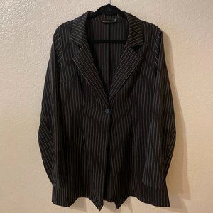 Pretty Little Thing Pinstripe Blazer - Size 8